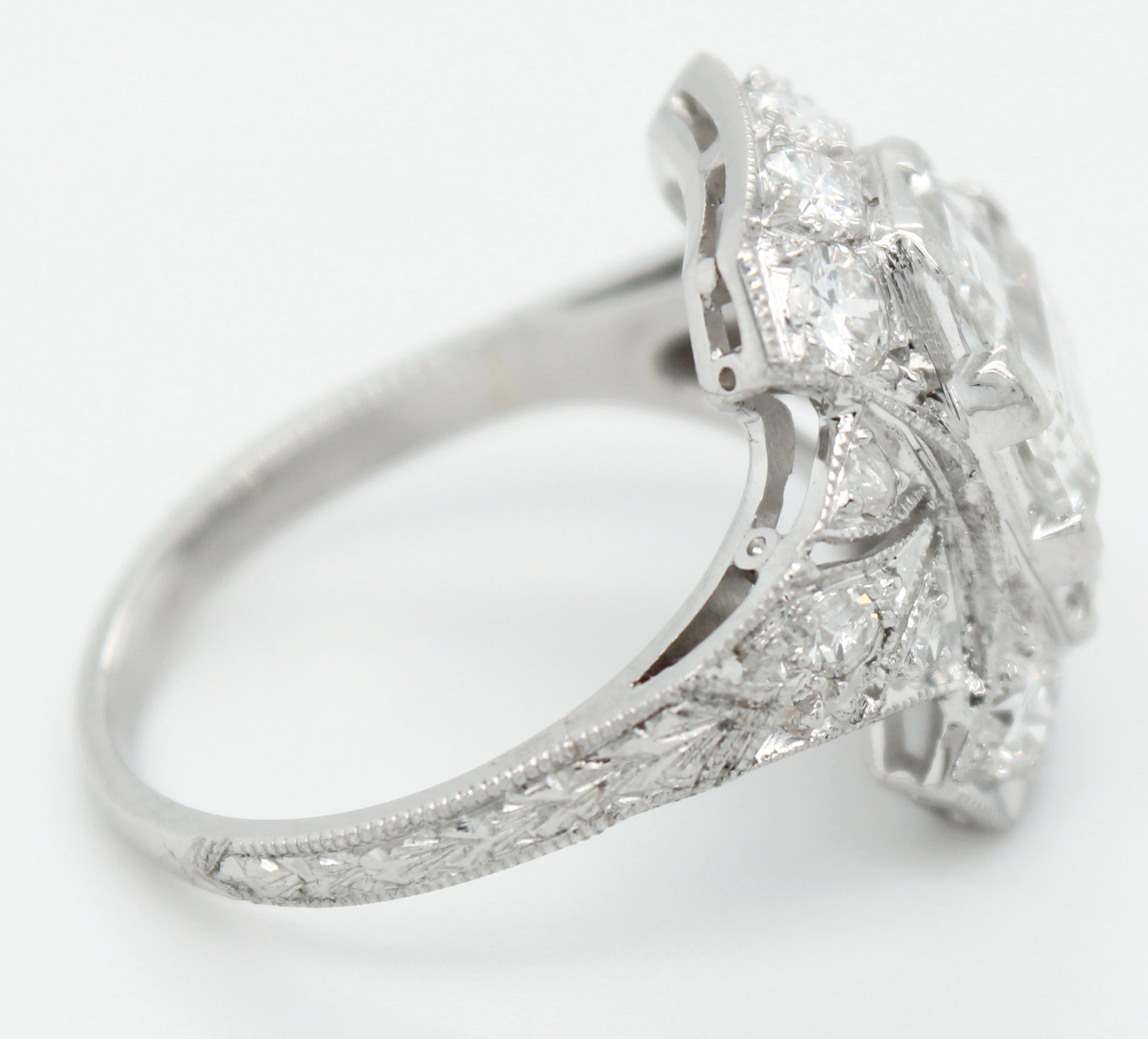 44 Carat Diamond Sapphire Platinum Cocktail Ring - petersuchyjewelers